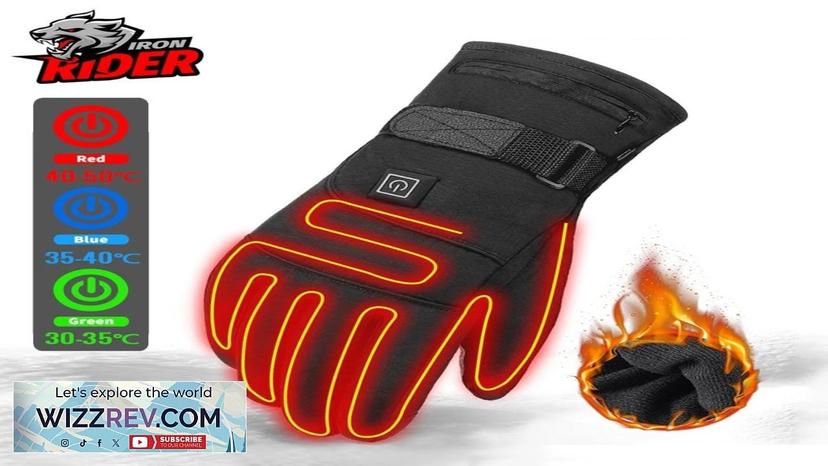 HEROBIKER Motorcycle Gloves Waterproof Heated Guantes Moto Touch Screen Battery Powered Review