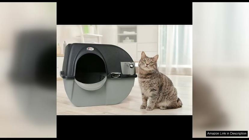 Omega Paw Elite Self Cleaning Roll 'n Clean Litter Box, Midnight Black, Review