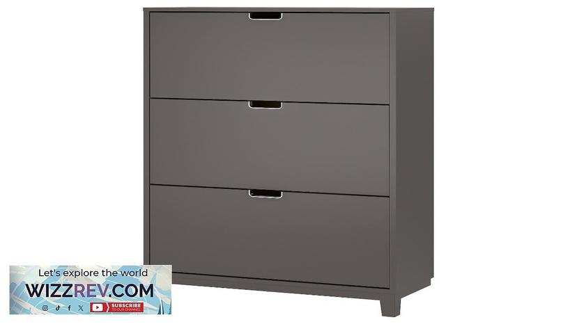 STÄLL IKEA Shoe cabinet with 3 compartments dark gray Review