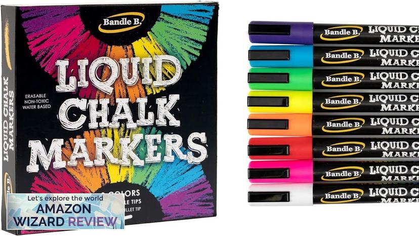 Chalk Markers 8 Vibrant Erasable Non-Toxic Water-Based Reversible Tips For Kids Review