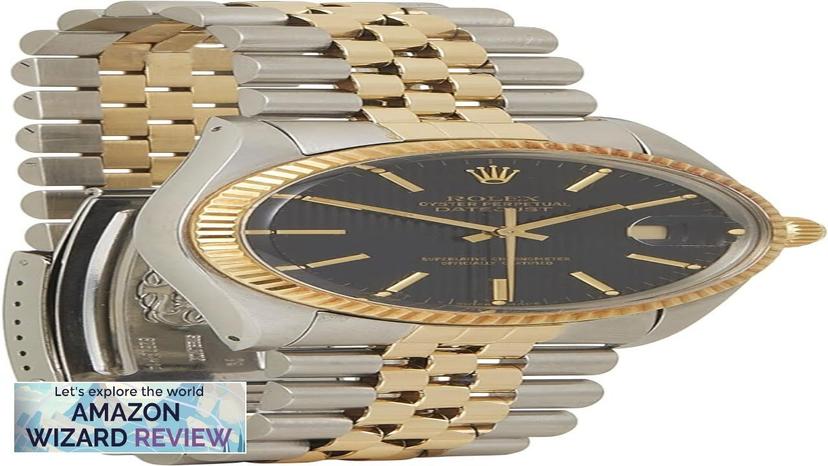 Rolex Pre-Loved Stainless Steel & 18K Gold Tapestry Datejust 16013 36mm BlackWith Review