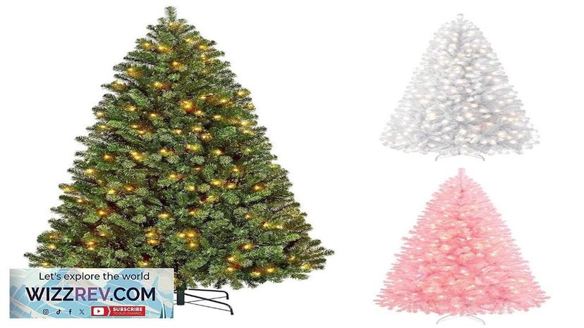 8 FT Extra Large Christmas Tree 1500 Tips Full Tree Easy Review