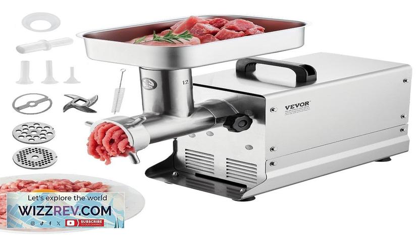 Commercial Electric Meat Grinder 5 Lbs/Min Sausage Stuffer Maker Kitchen Review