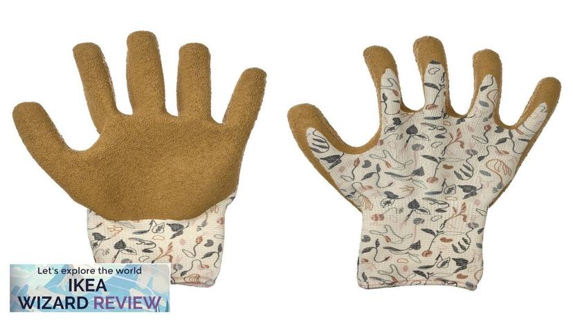 DAKSJUS IKEA Gardening gloves sprout patterned off-white/yellow-brown Review