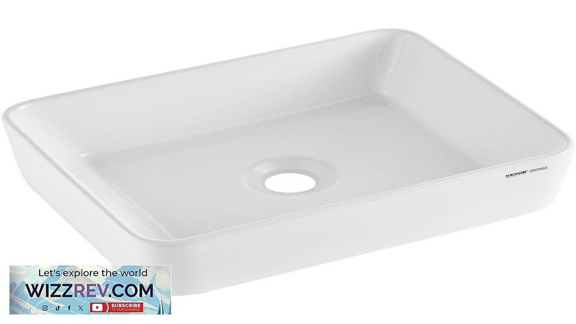 VEVOR Modern Ceramic Vessel Sink 16" x 12" Bathroom Vanity Bowl Countertop Review