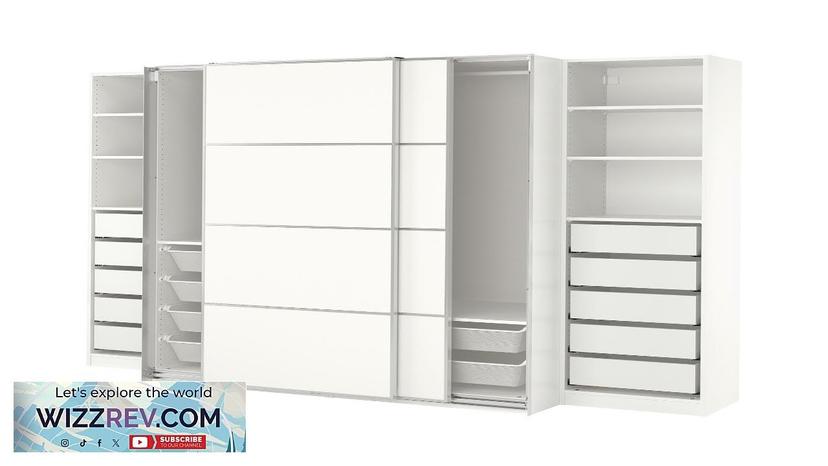 PAX / MEHAMN IKEA Wardrobe with sliding doors white/double sided white Review