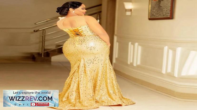 Nigeria African Aso Ebi Plus Size Prom Dresses Gold Evening Dresses Mermaid Review