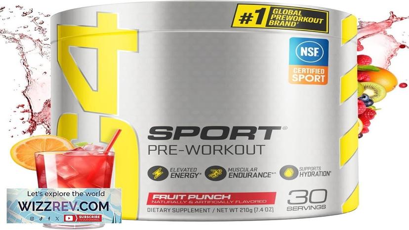 Cellucor C4 Sport Pre Workout Powder Fruit Punch NSF Certified Review