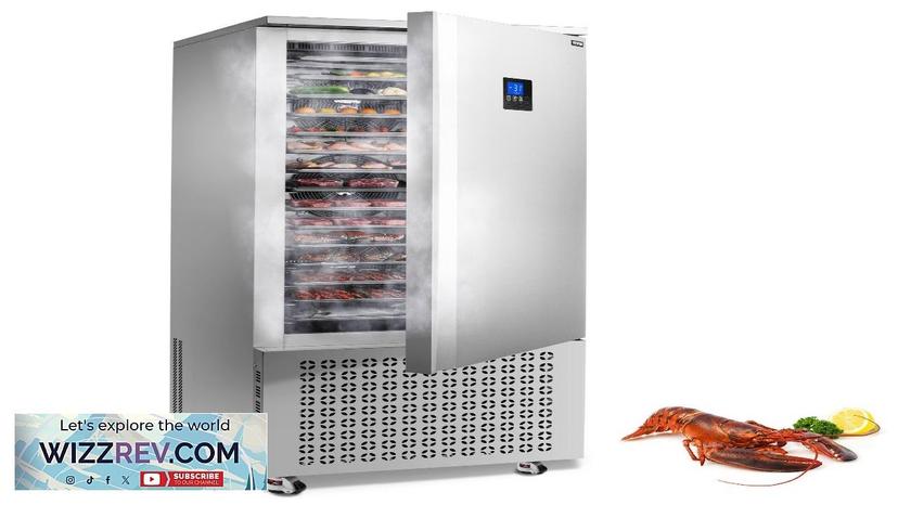 370L Commercial Blast Freezer 15 Trays Blast Chiller Chest Seafood Gelato Review